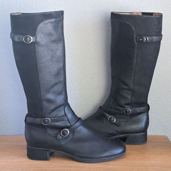 Dansko Lorna Women’s Size 11 / EU 41 Black Tall Knee High Comfort Boots Riding - Picture 1 of 12